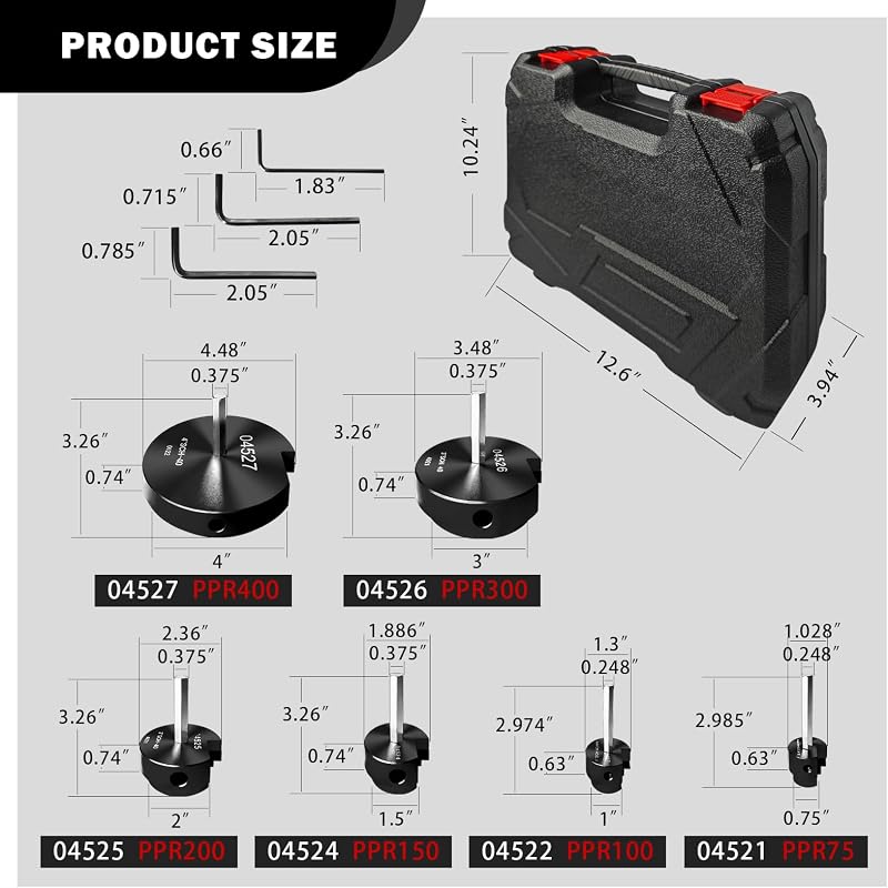 Kit escariador tubería PVC 3/4-4" aluminio