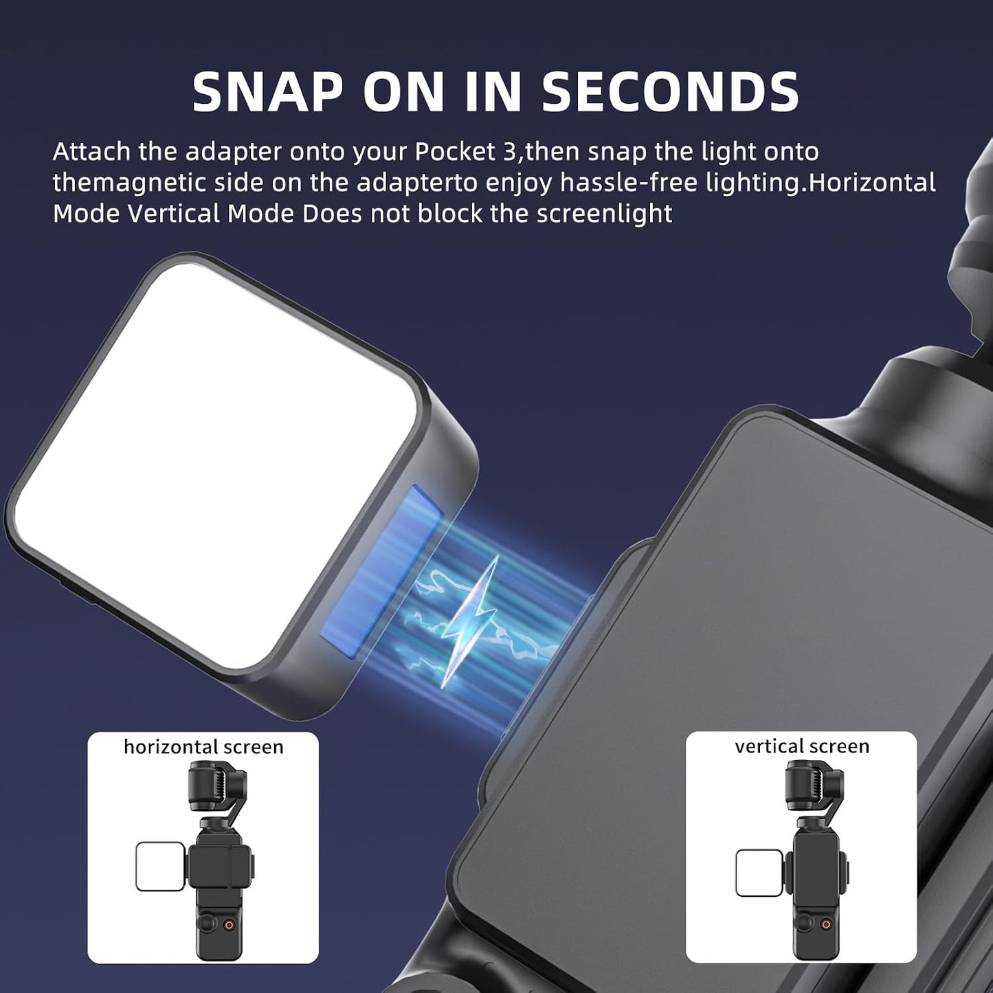 Luz magnética para DJI Osmo Pocket 3 6000K 60 LUX 8pcs