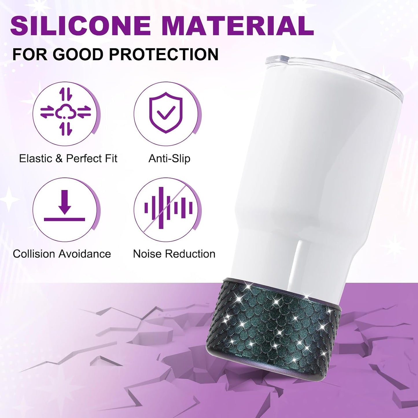 Funda silicona antiderrap para botella agua