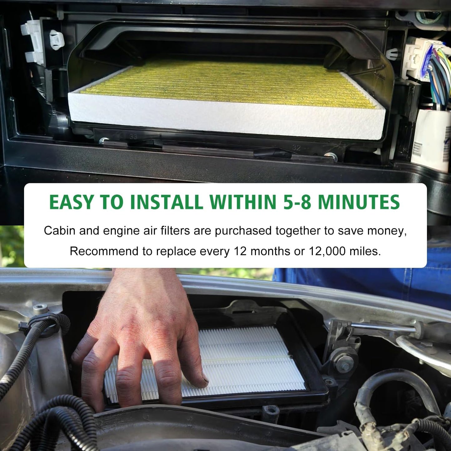 2 kits filtro aire cabina CRV 22-25 Civic 23-25 Accord