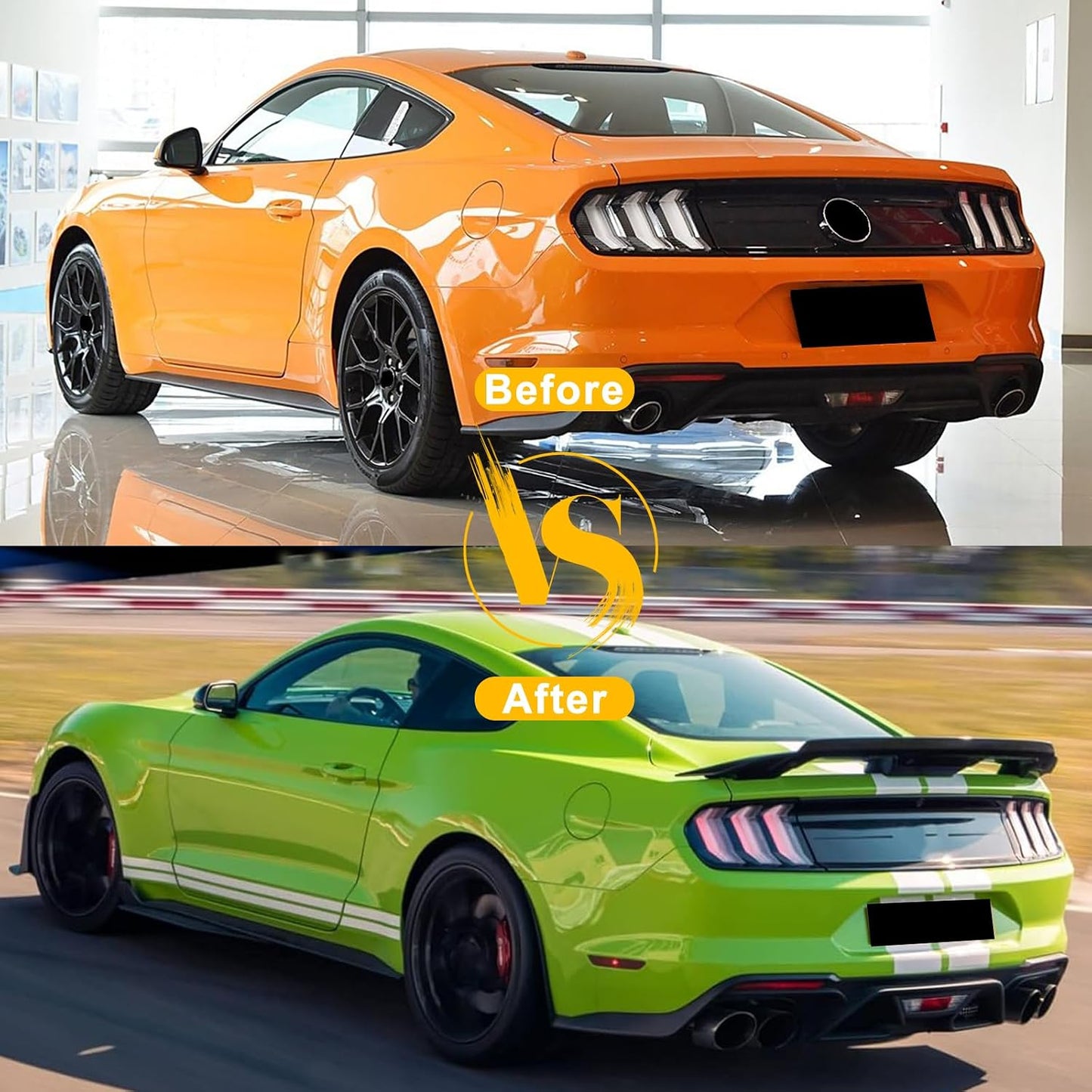 Alerón trasero Ford Mustang 15-22 V6/V8 Shelby GT Fibra