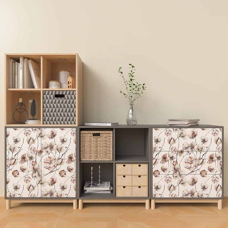 Papel tapiz vintage floral 17.5x317 para gabinetes