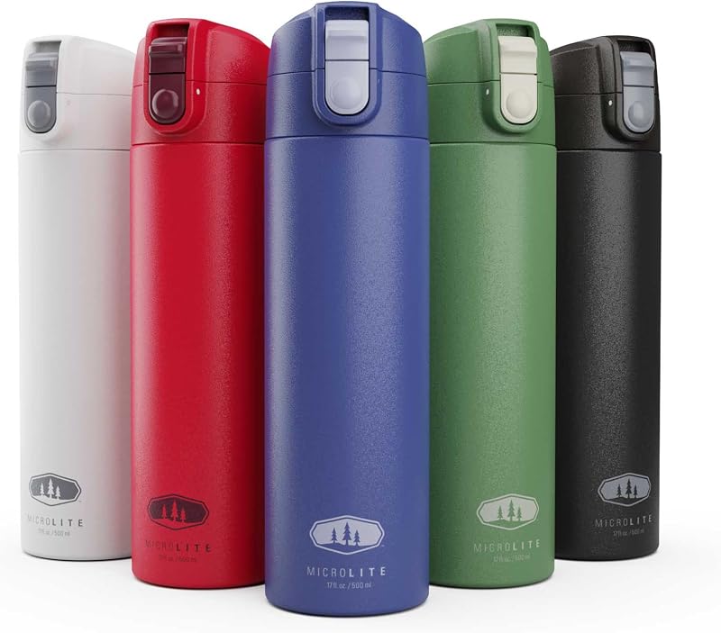 Botella térmica acero inox abatible para viaje senderismo