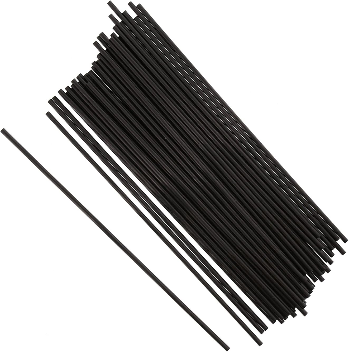 Pajita negra 7.5pulg pack 1000
