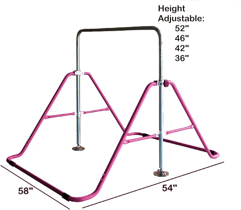Barra equilibrio expansible para niños 2x6ft rosa