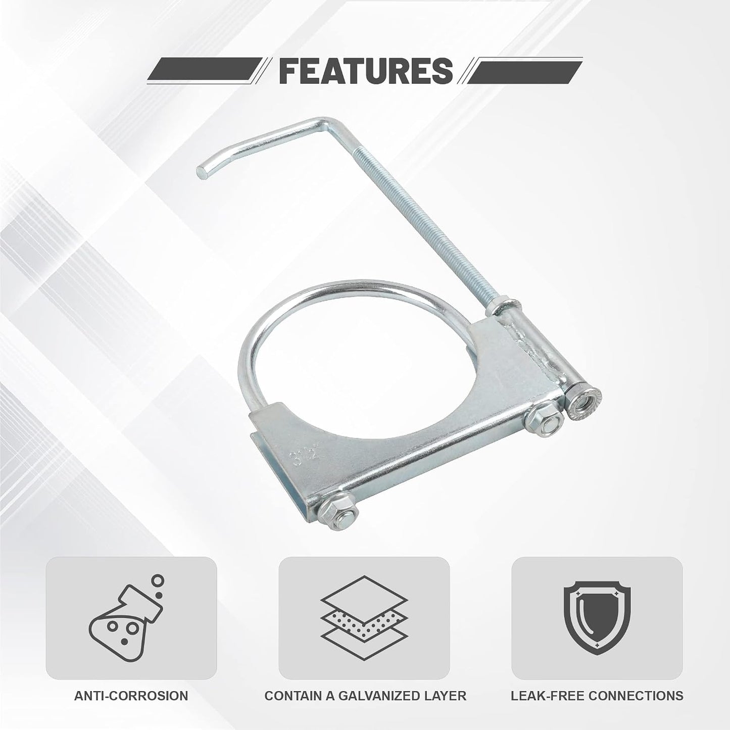 Colgador escape universal 2 Pzas abrazadera tubo 3.5