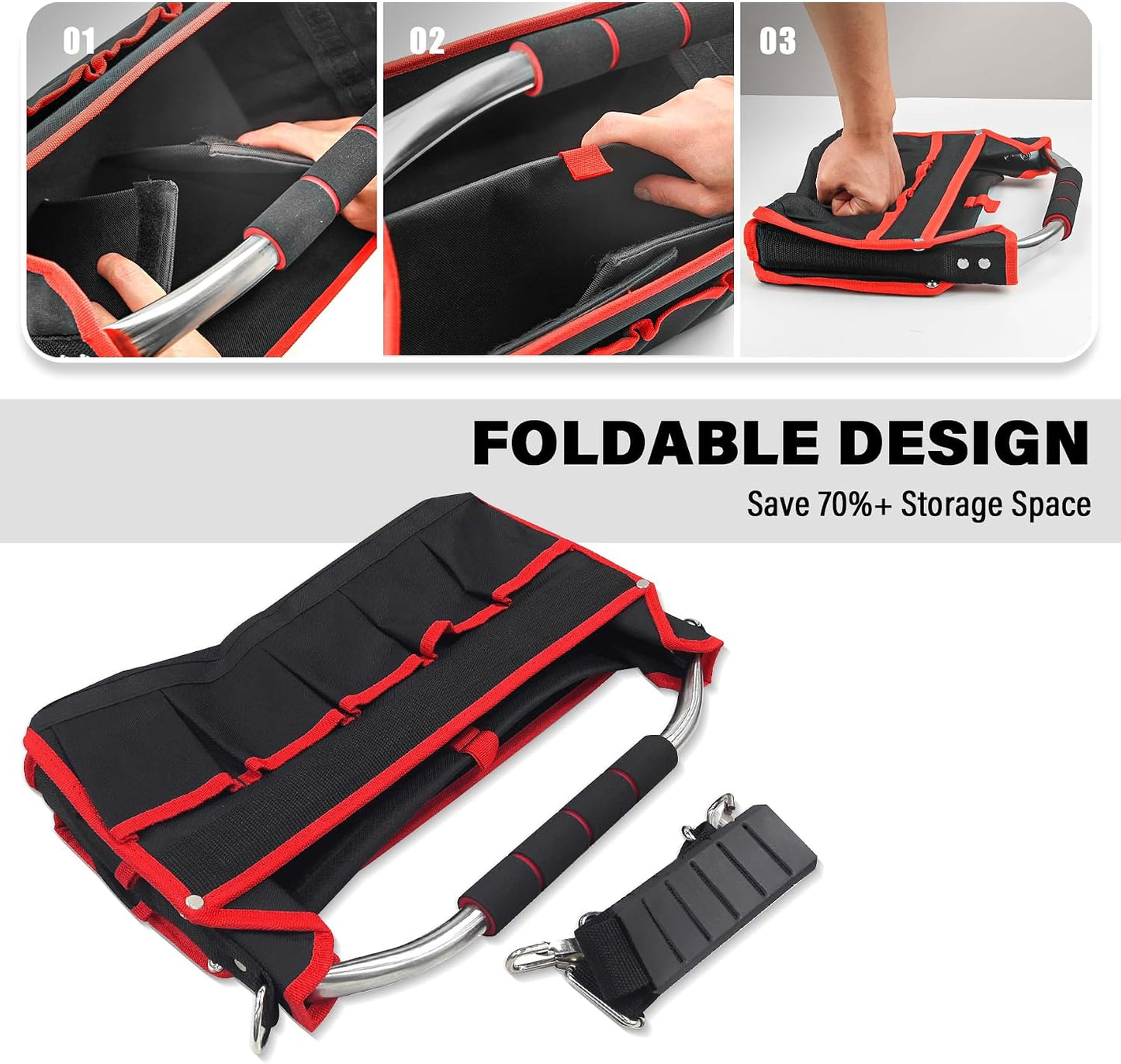 Bolsa herramientas 16pulg plegable 16 bolsillos
