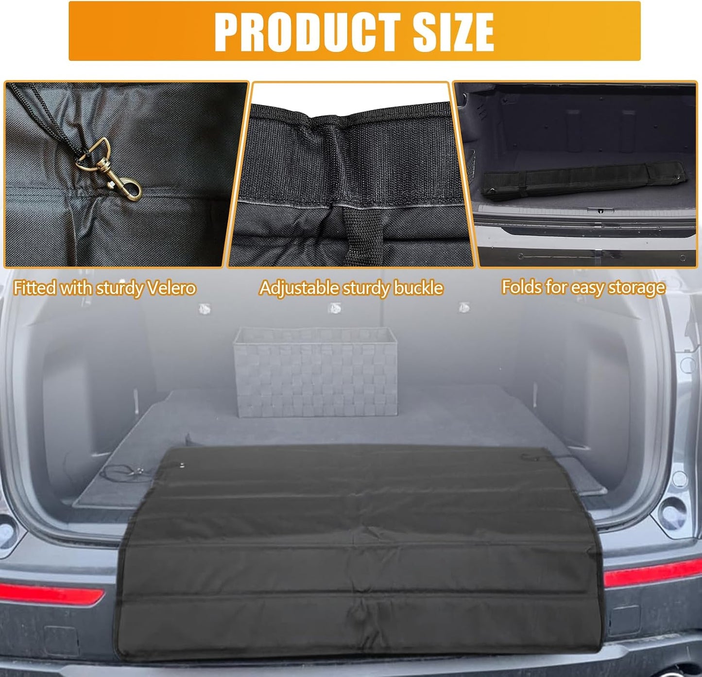 Protector parachoques trasero 37.8x25.2" plegable maletero