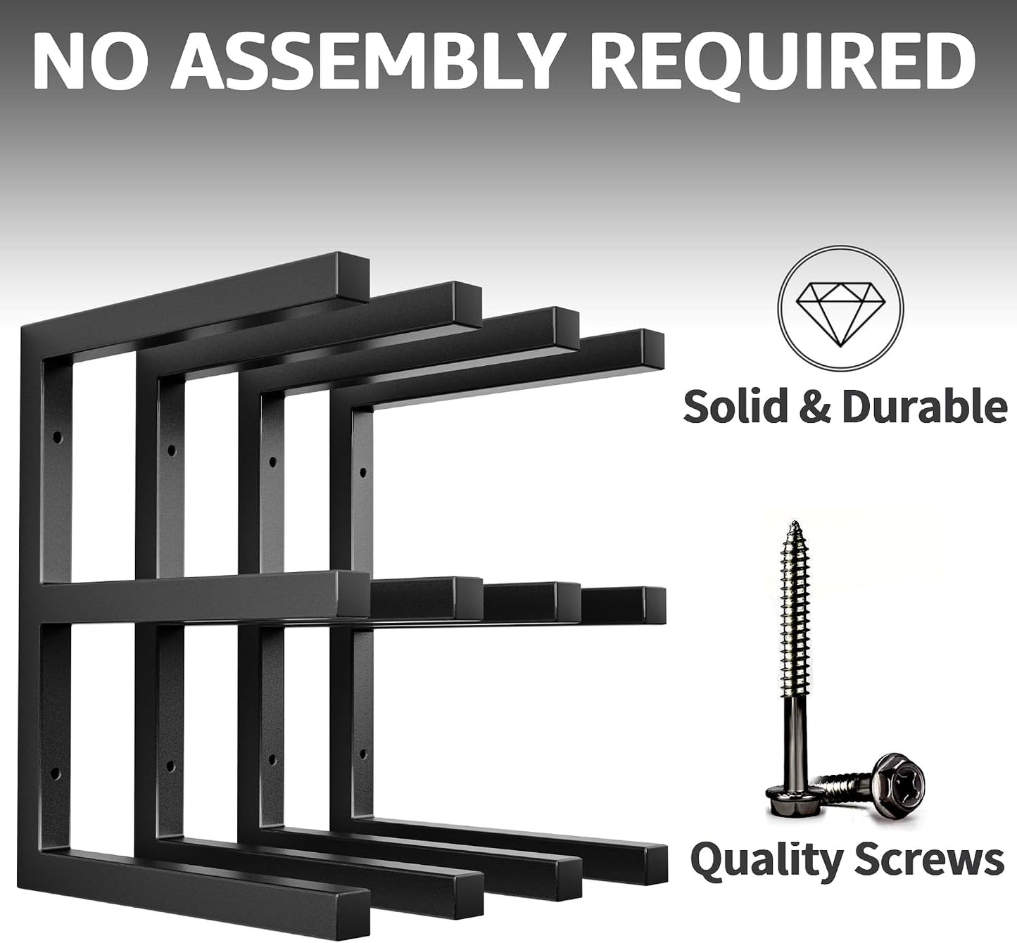 Organiz. madera y estante metal 6 niveles 1200lb color negro