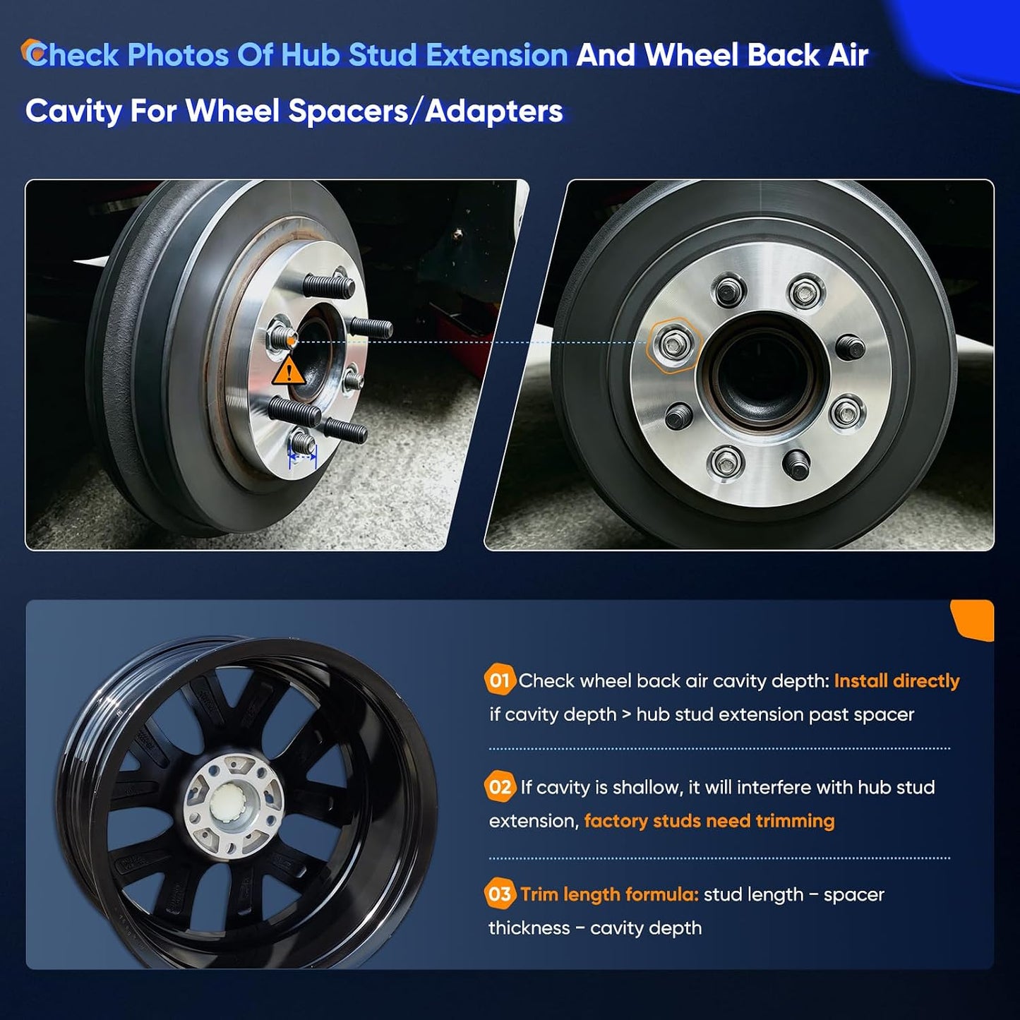 4 Pzas Adaptadores Rueda 6x4.5 a 6x5.5 1.25 para Dodge
