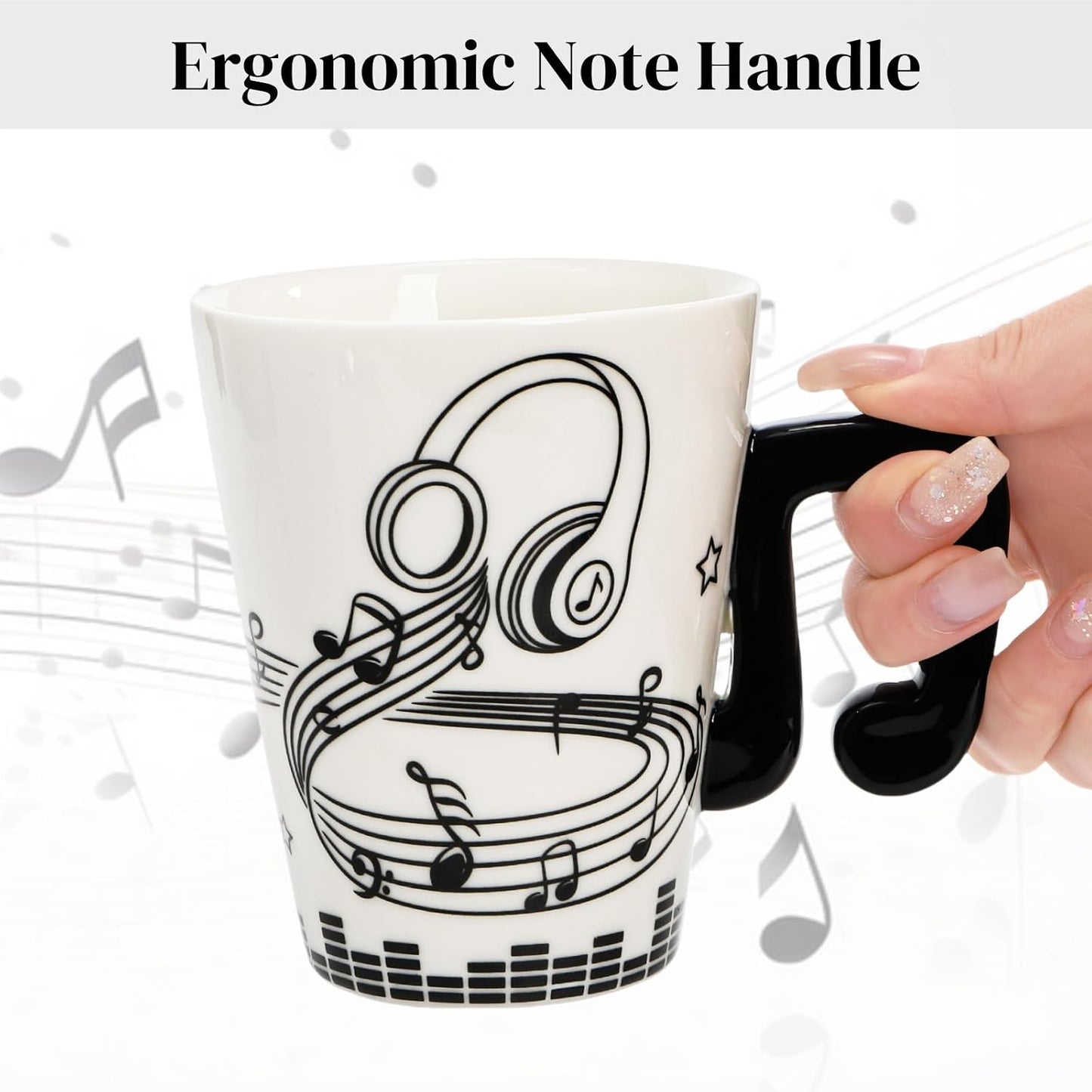 2 Tazas Musicales Cerámica 13oz para Amantes de la Música