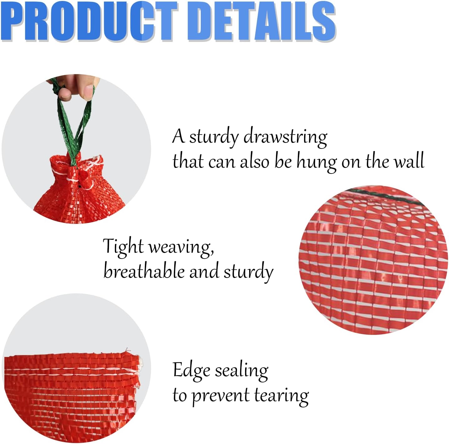 10 bolsas malla reutilizables 14x24" para cebolla verdura