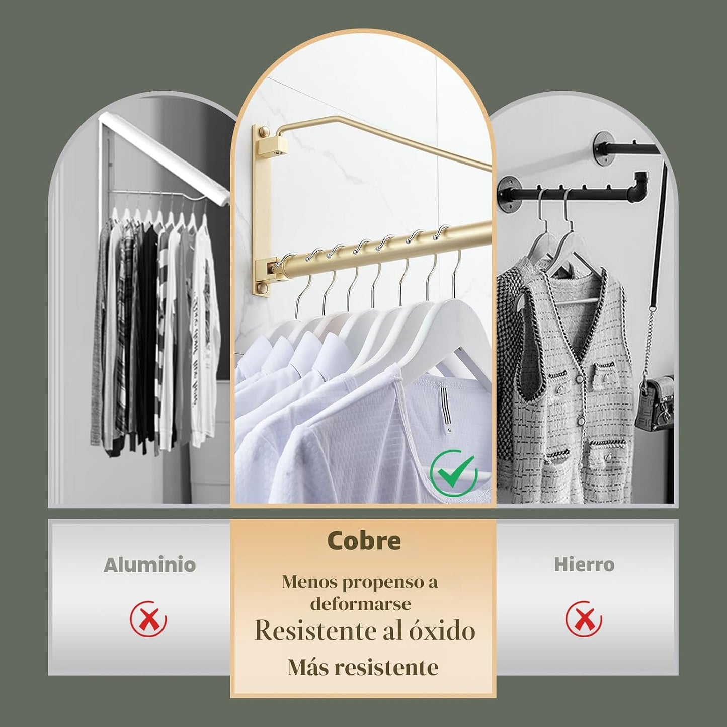 Soporte plegable para ropa pared brazo basculante