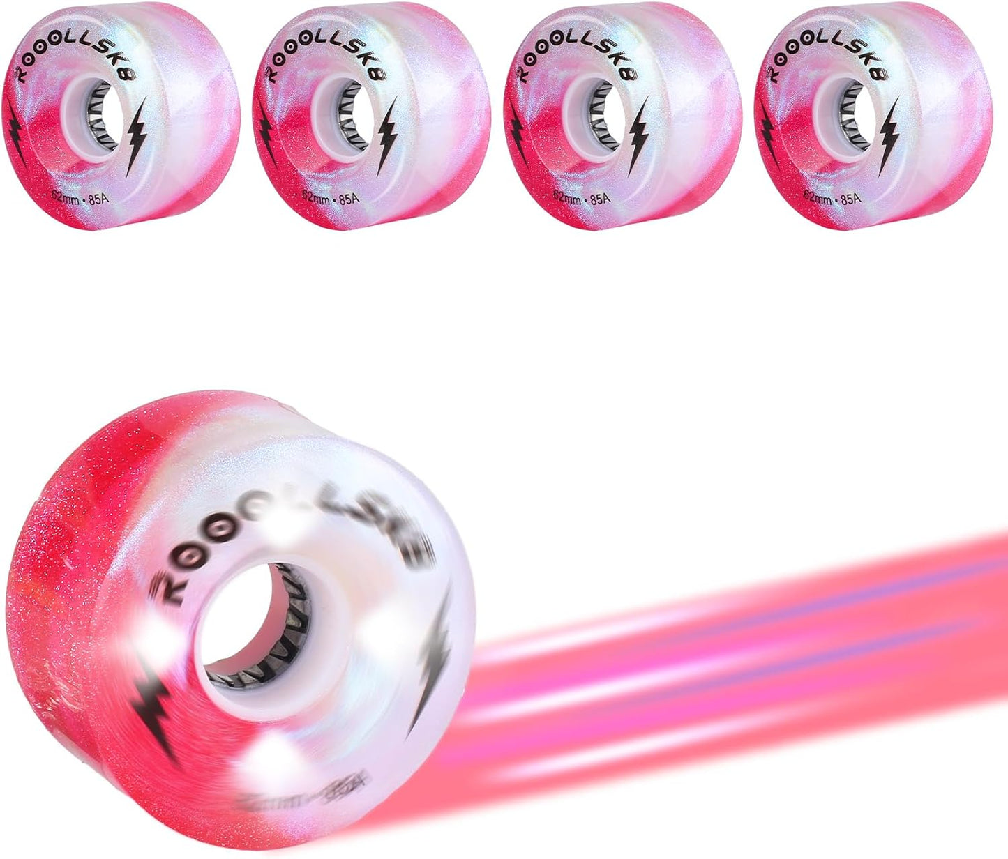 Ruedas patinaje iluminadas 85A 2.441"