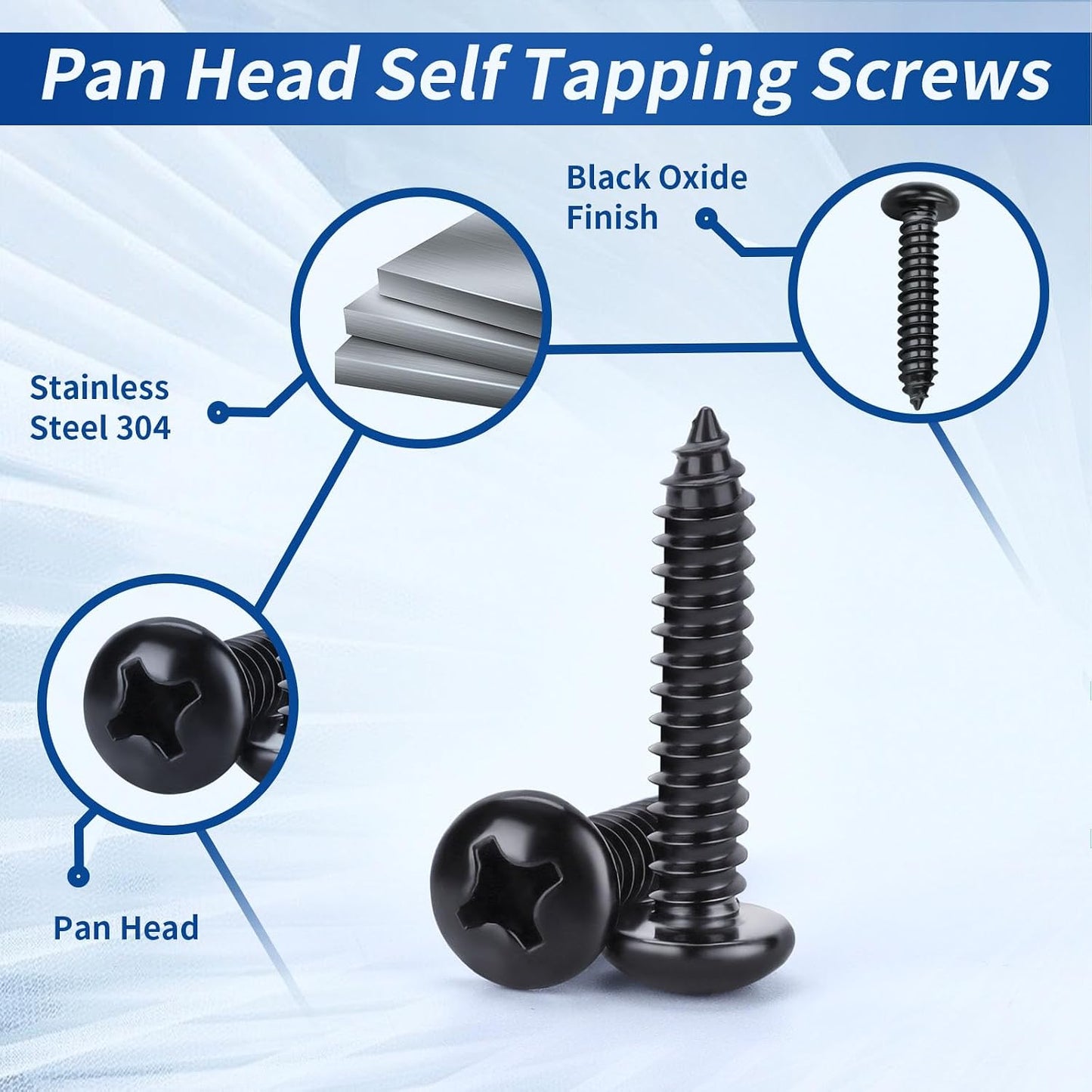 Tornillos autorroscantes #14x3/4 pulg acero inox 50uds