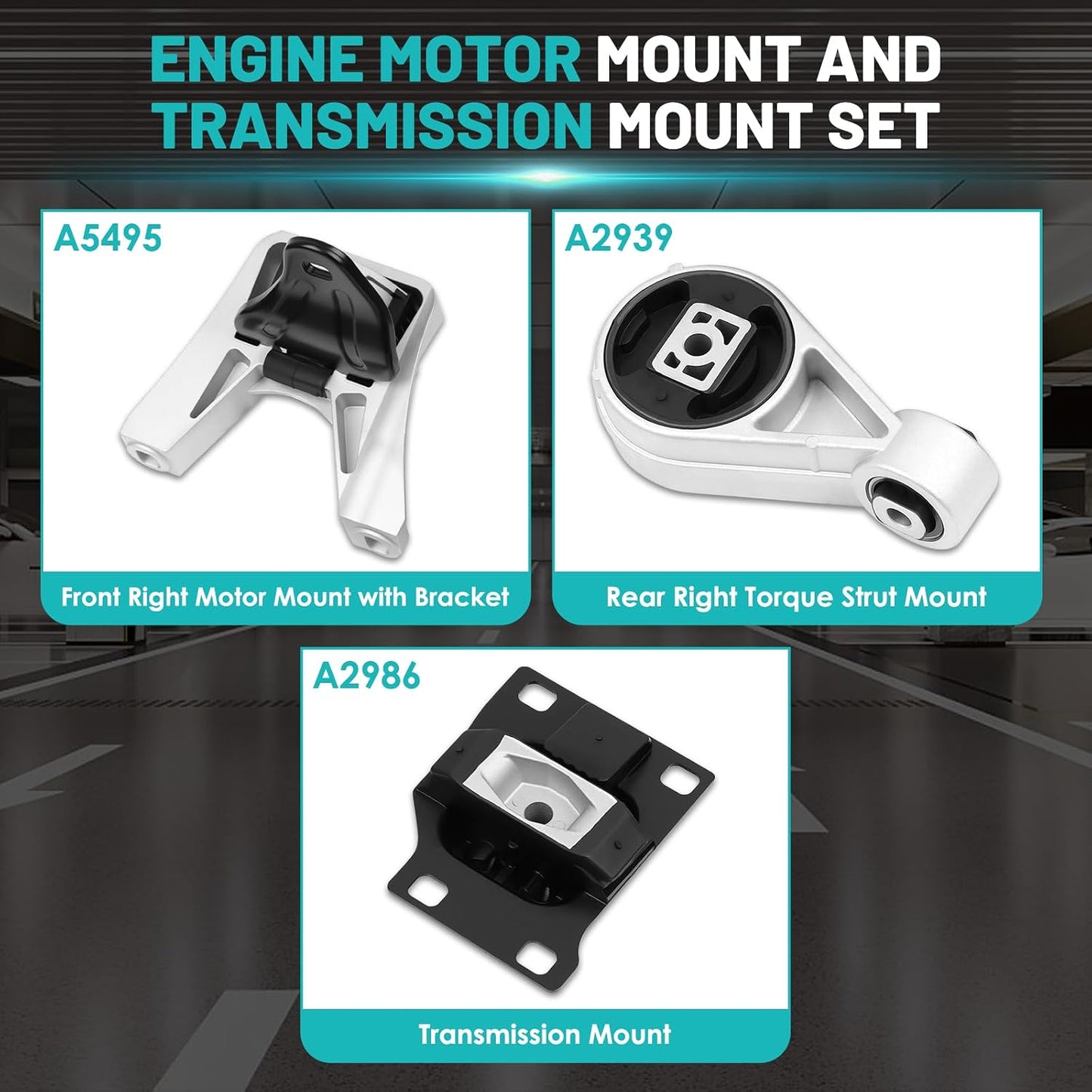 Set 3 soportes motor Ford Focus 05-07 Transit Connect 10-13