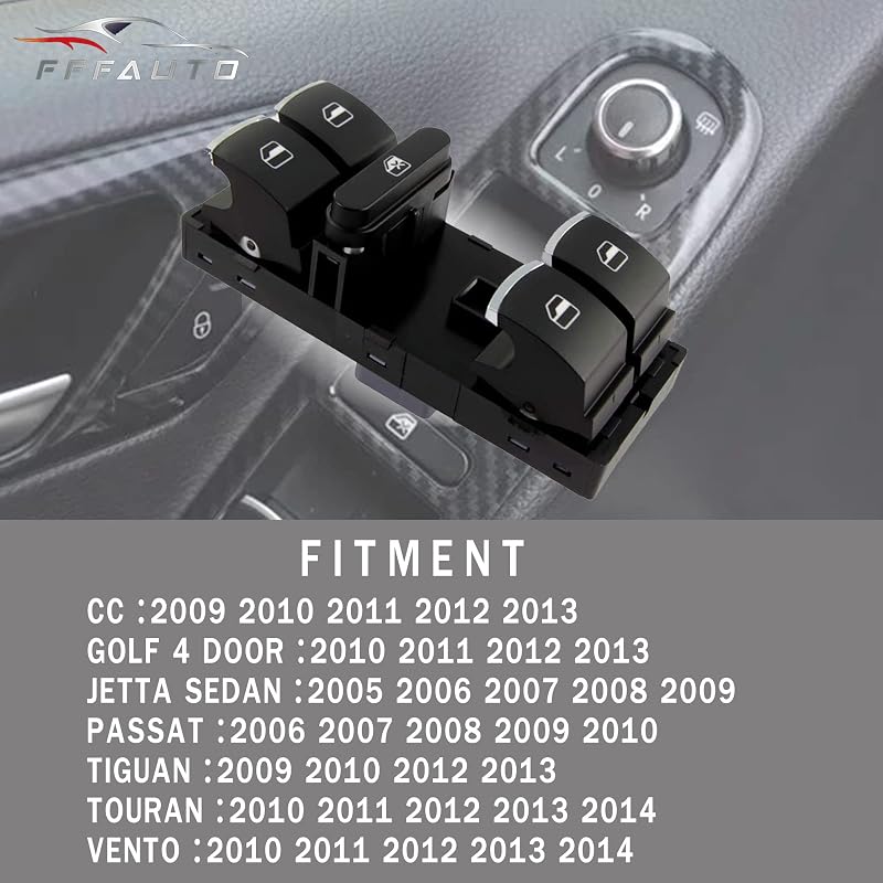 Interruptor ventana eléctrica VW CC Golf Jetta 2006-13