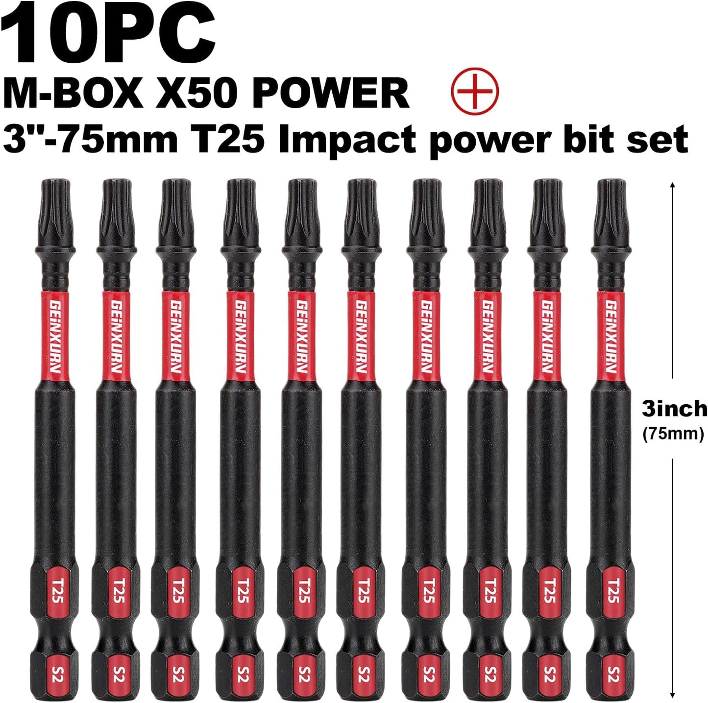 Set 10 Pzas Puntas Destornillador Torx #25 S2 M-Box