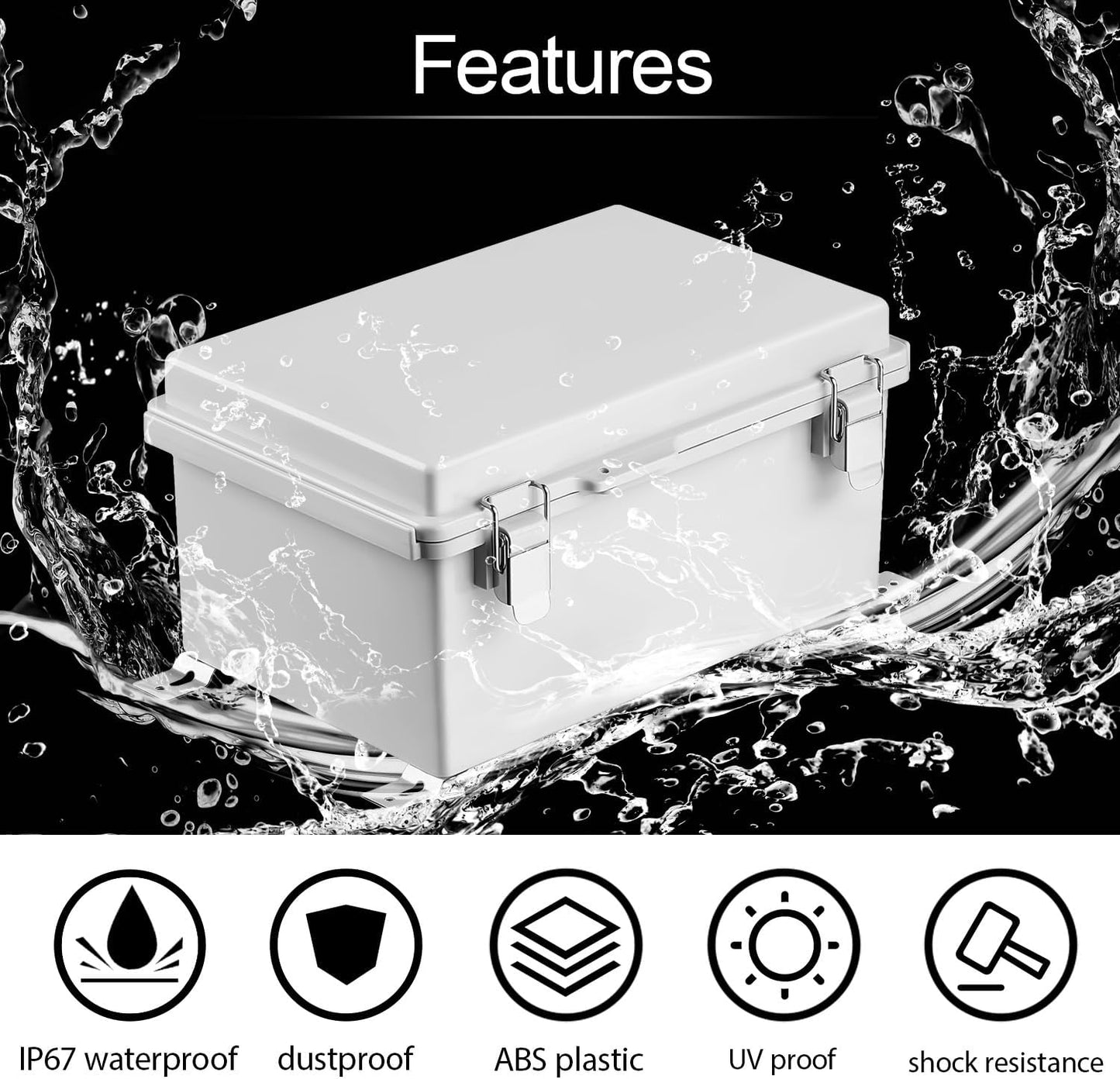 Caja eléctrica con tapa bisagra acero inox IP67