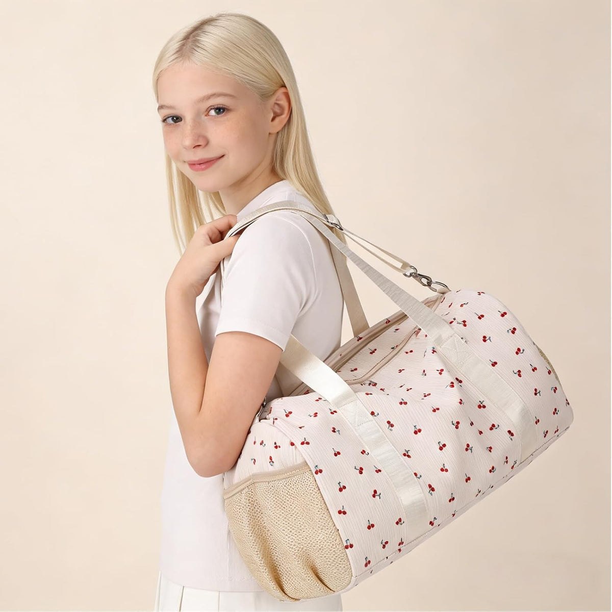 Bolsa de pana para baile niños con compartimentos zapatos