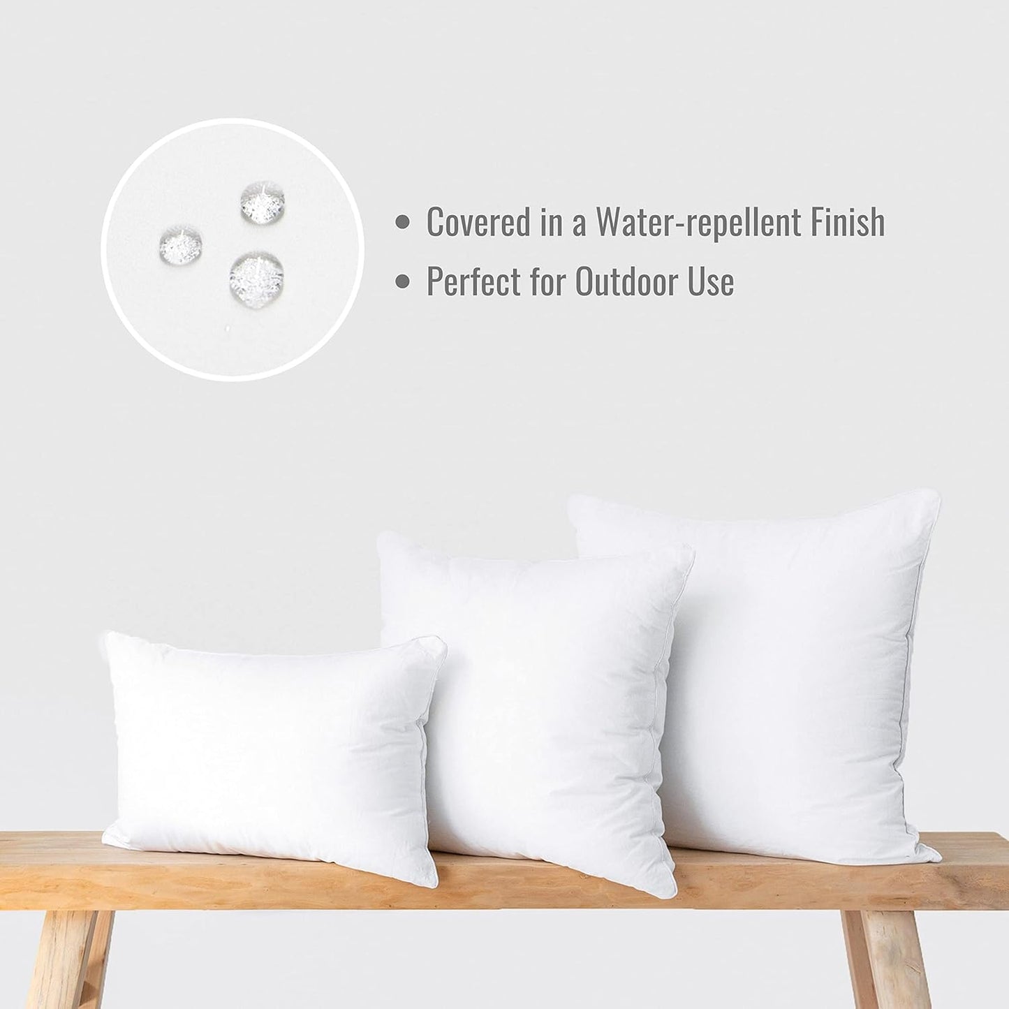 2 Rellenos Almohada 22x22" Sintético Blanco