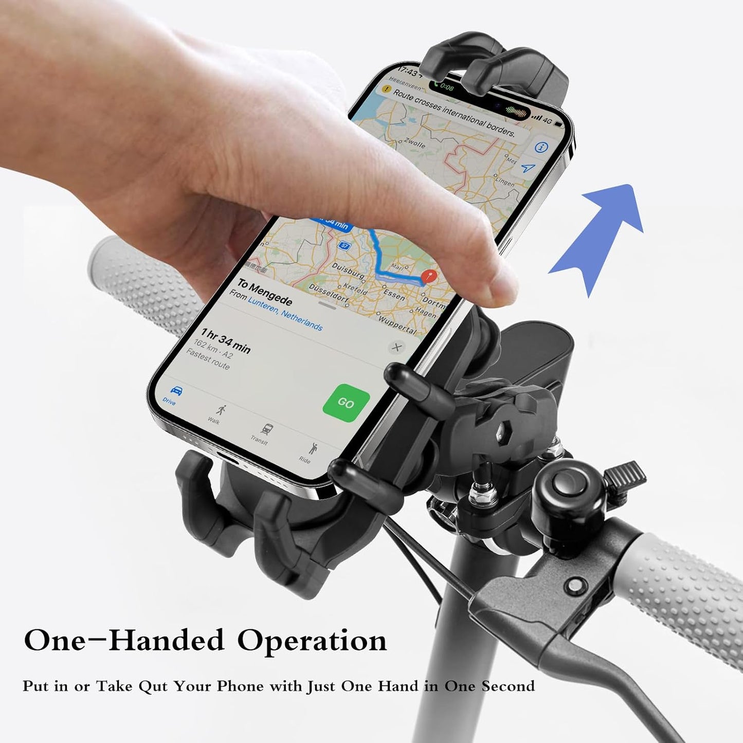 Soporte teléfono motocicleta antivibración ajustable
