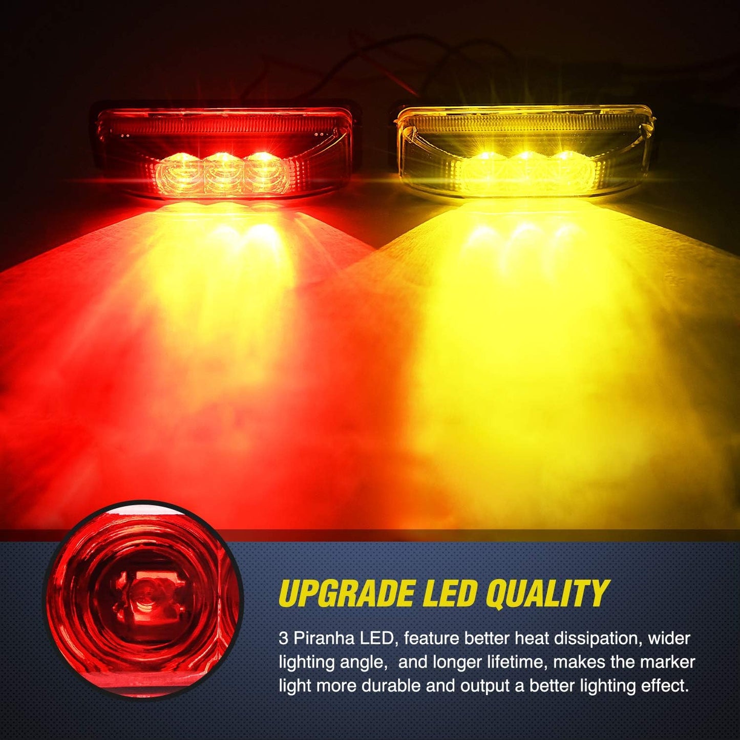 10 Pzas Luces Remolque 3.9pulg Laterales Traseras