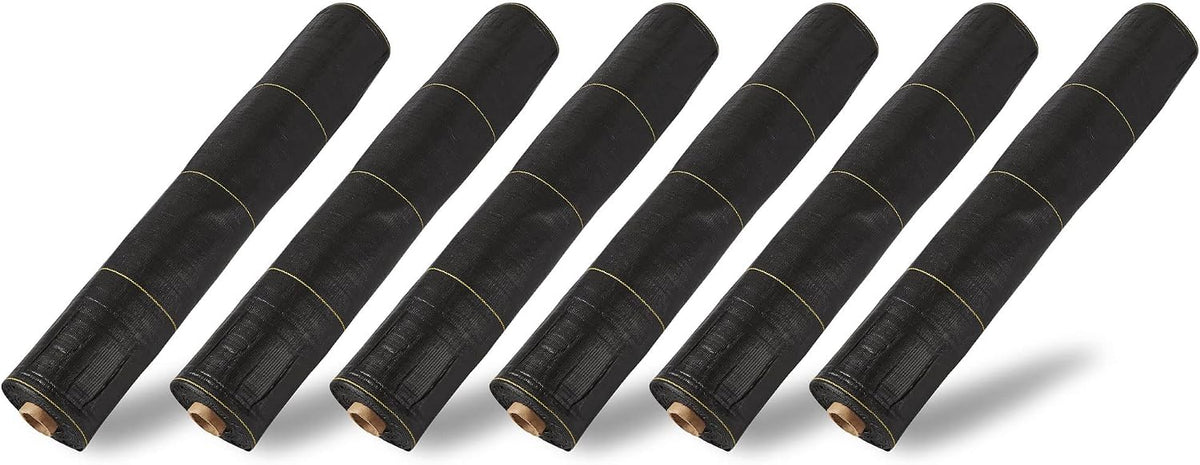 Cubierta suelo barrera malas hierbas 4x300ft negro 6 Pzas