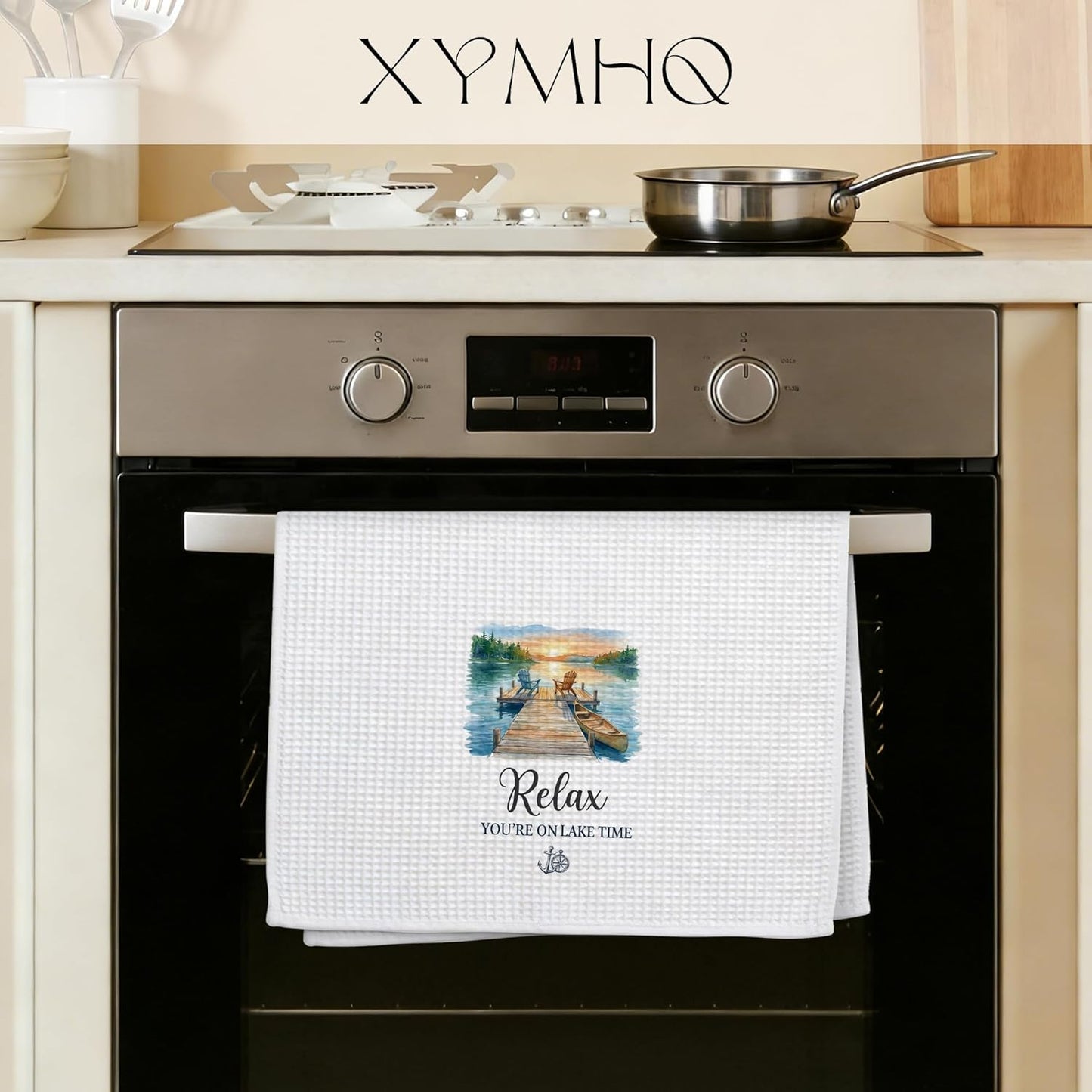 Toallas cocina baño tema lago relajación 16x24 pulg
