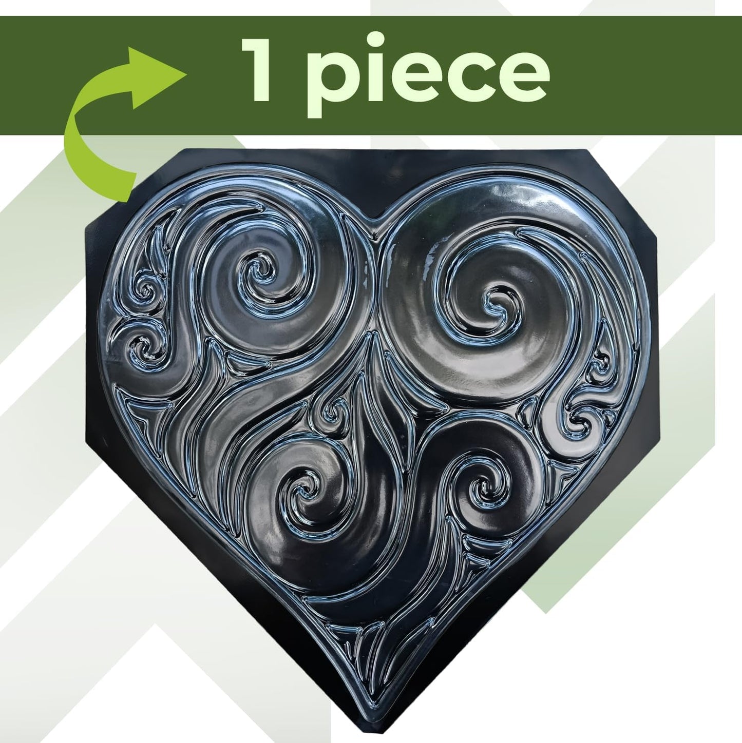 Moldes cemento corazón pavimento decorativo jardín