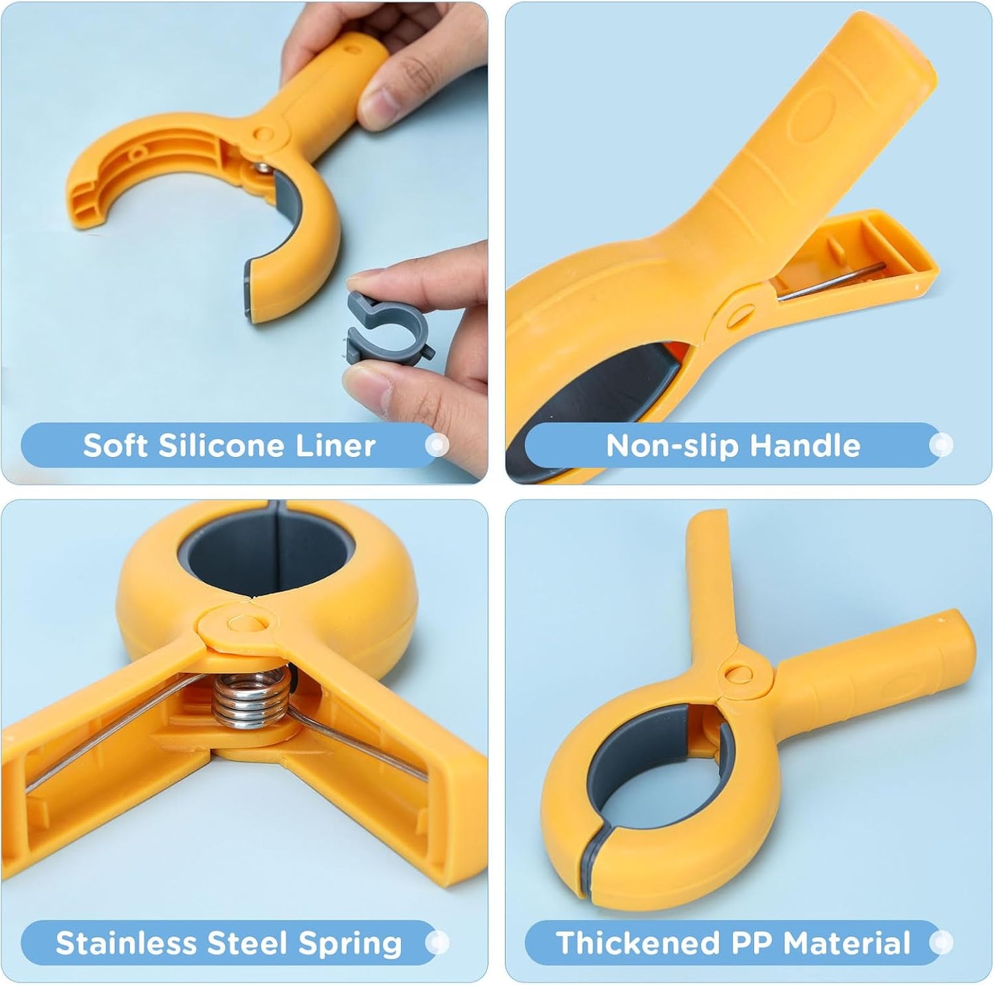 12 Clips Toalla Playa 3.7" para Silla Piscina