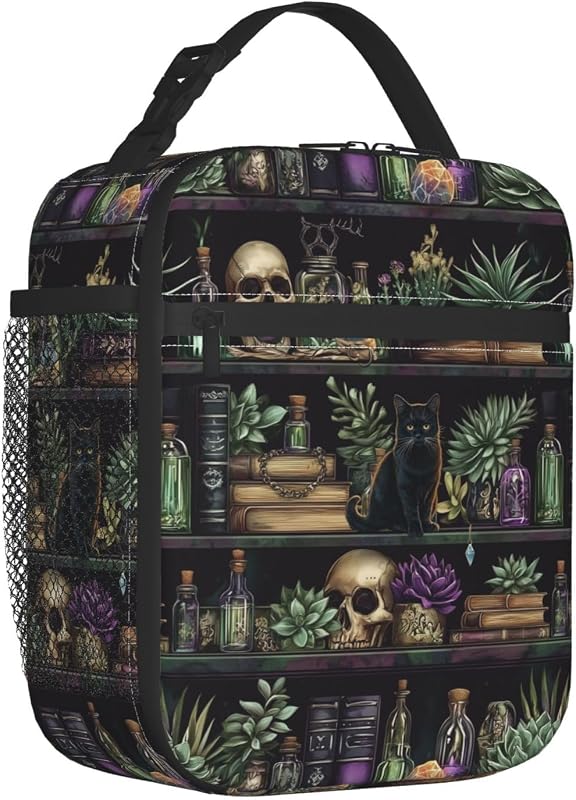 Bolsa almuerzo térmica calavera gótica reutilizable