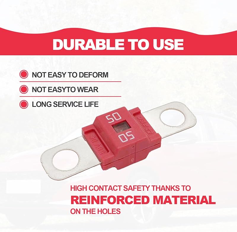Pack 3 fusibles AMI/Midi 50A alta corriente para autos y camiones