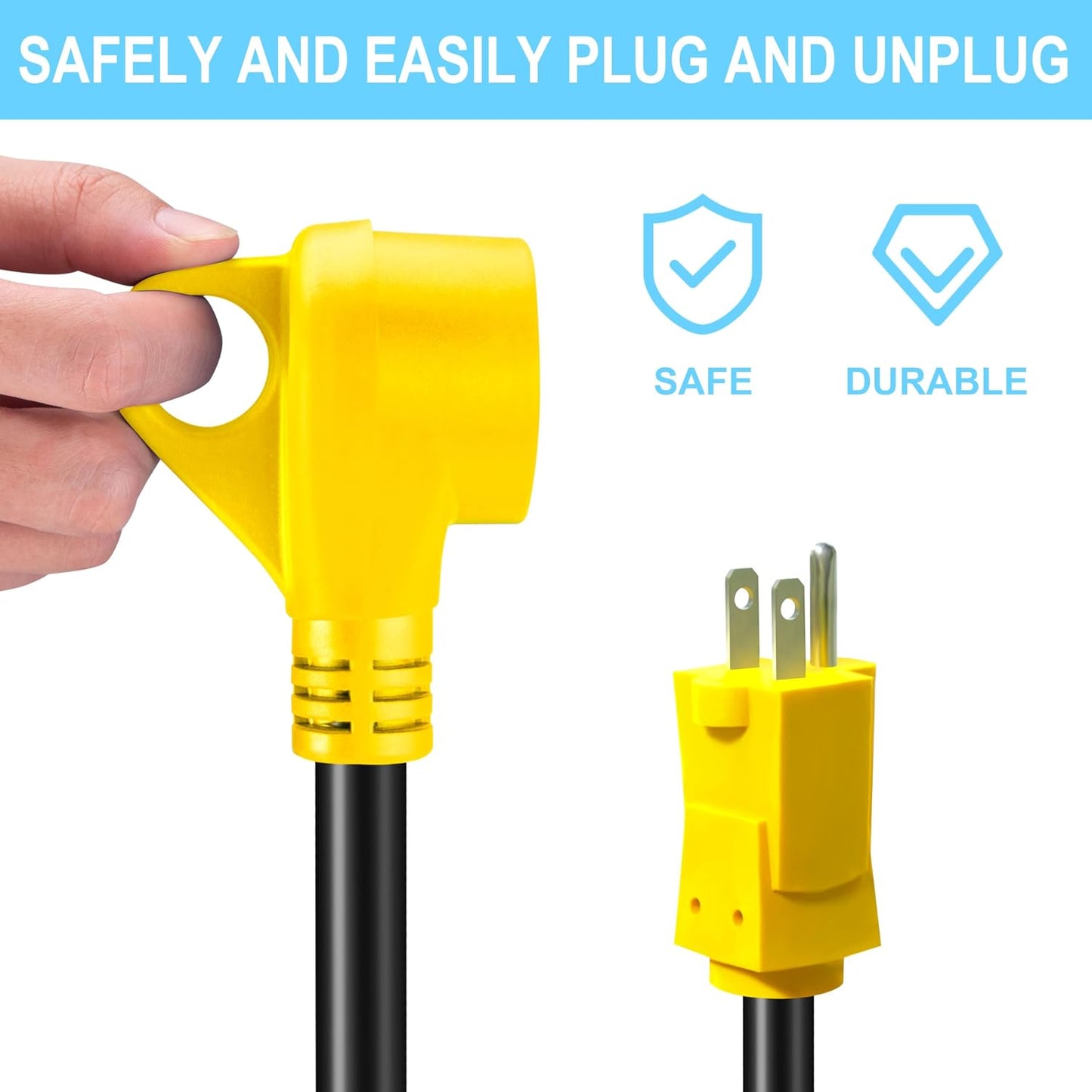 Cable adaptador caravana 30A a 110V 18" NEMA TT-30R
