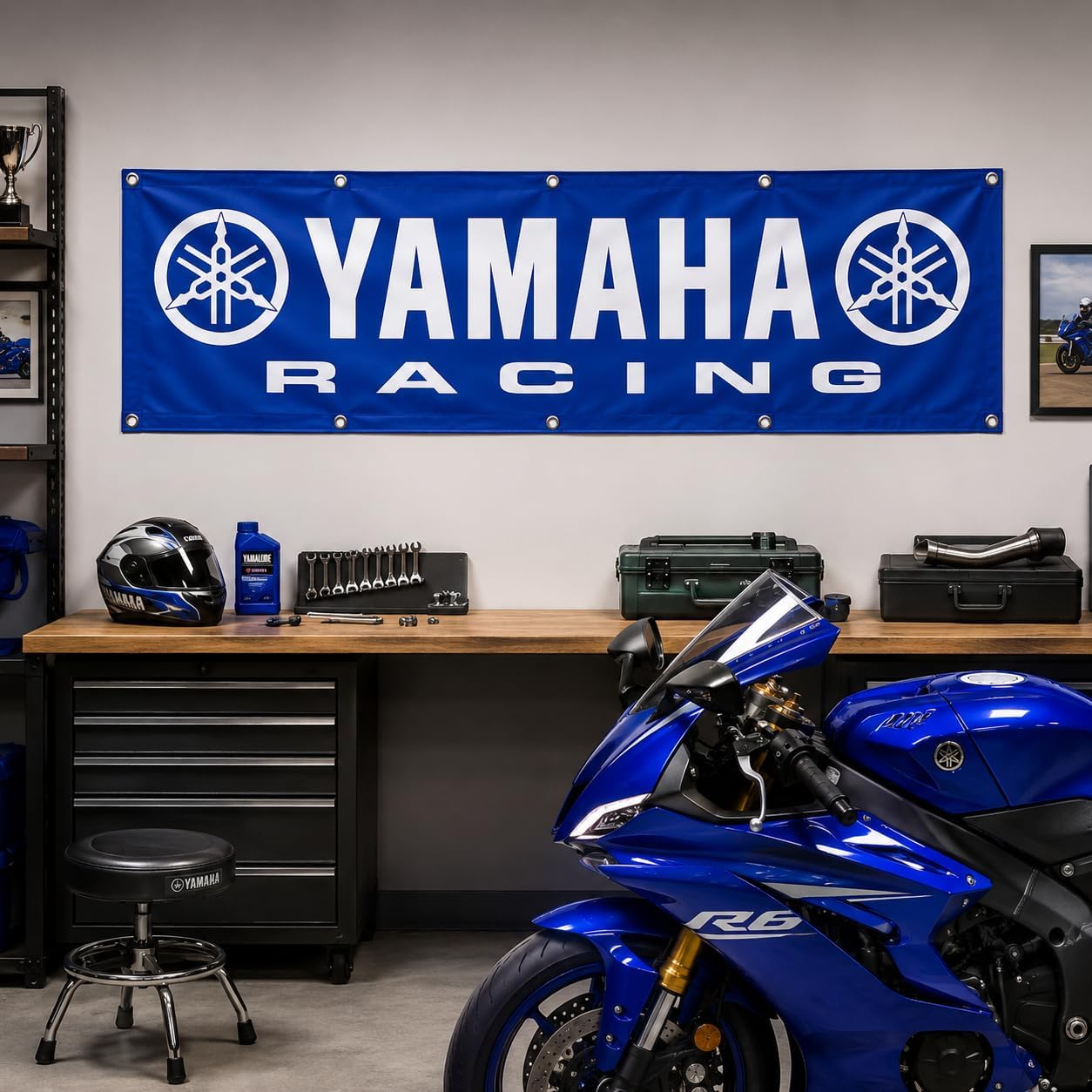Bandera Yamaha 2x8ft para ATV/ATC duradera