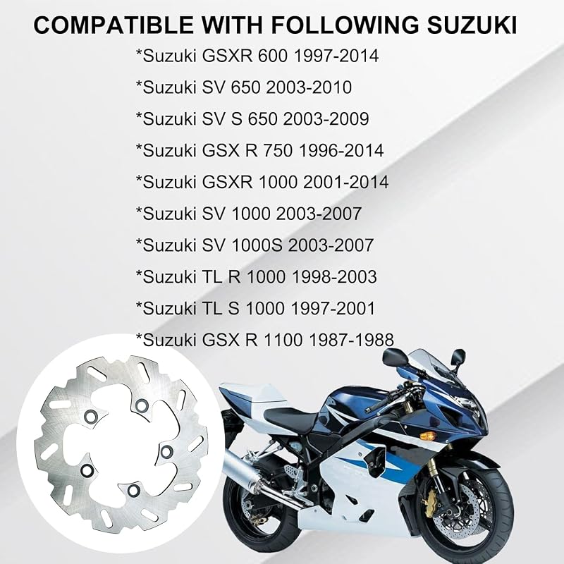 Rotor freno trasero comp Suzuki GSXR1000R DBS032W