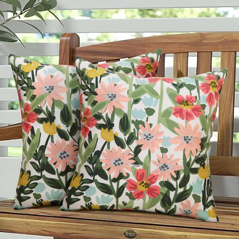2 Fundas Almohada Exteriores Impermeables 20x20"
