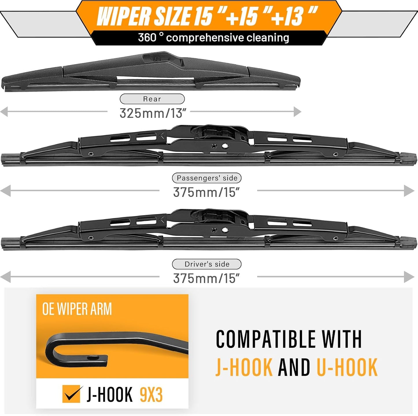 Repuesto limpiaparabrisas Jeep Wrangler 07-17 set 3