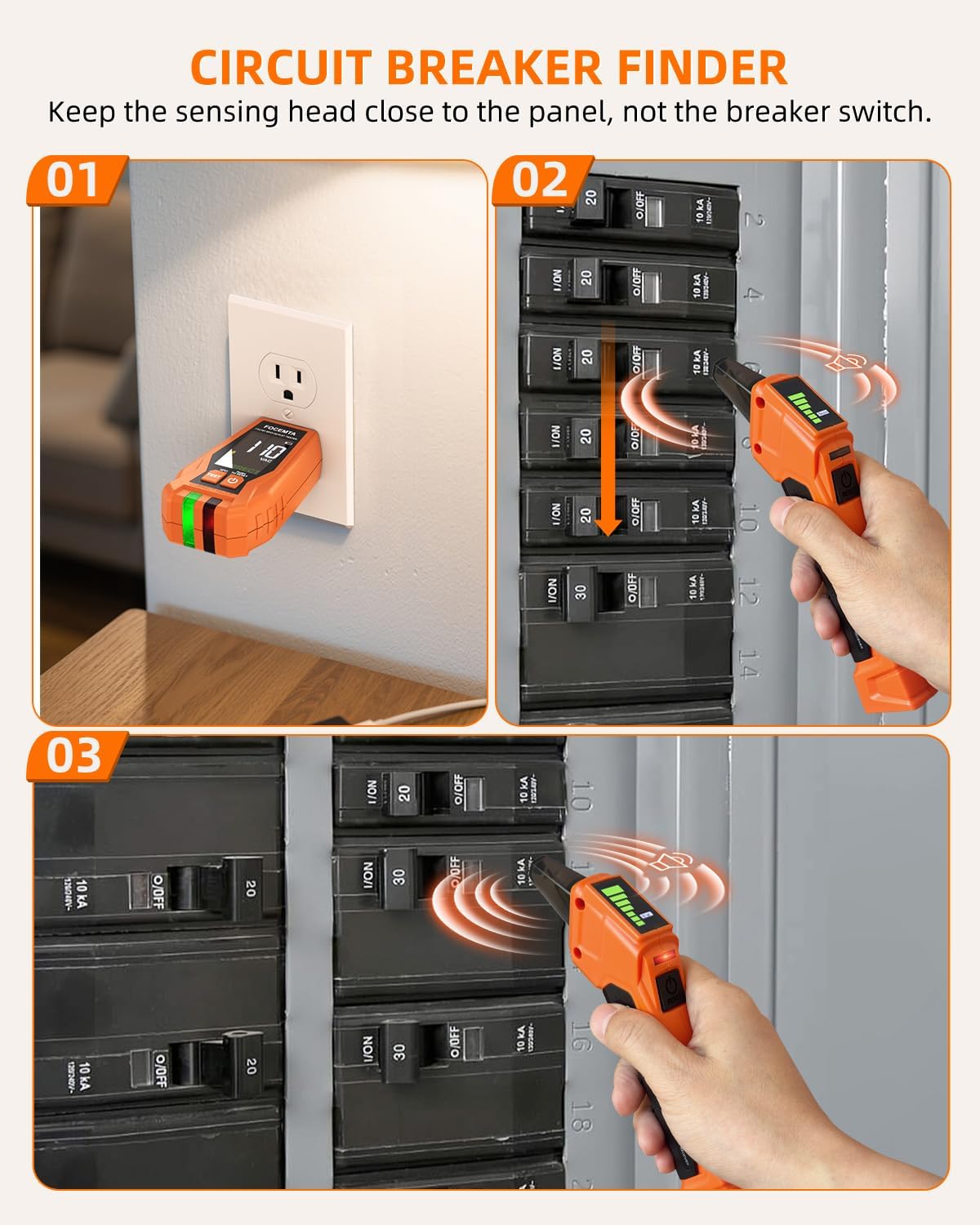Kit probador disyuntores GFCI 90-135V adaptadores