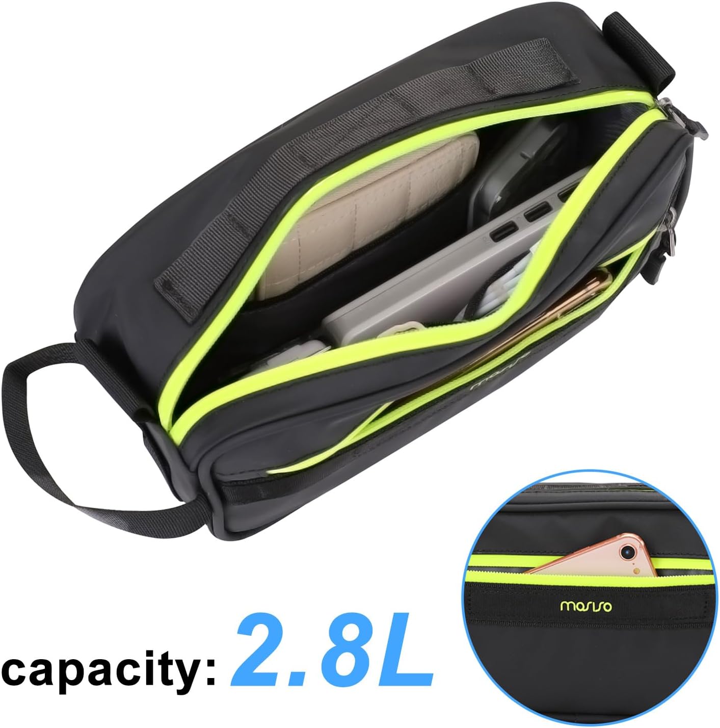 Bolsa manillar bicicleta multifuncional impermeable
