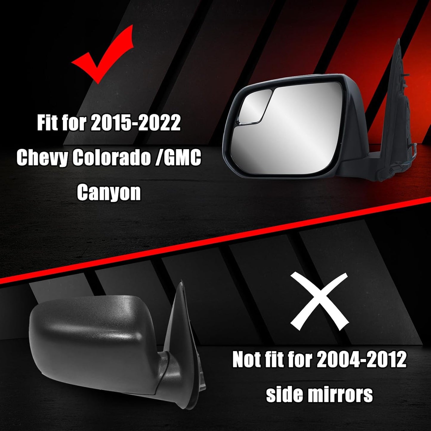 Cubiertas espejo lateral Chevy Colorado GMC Canyon 15-22