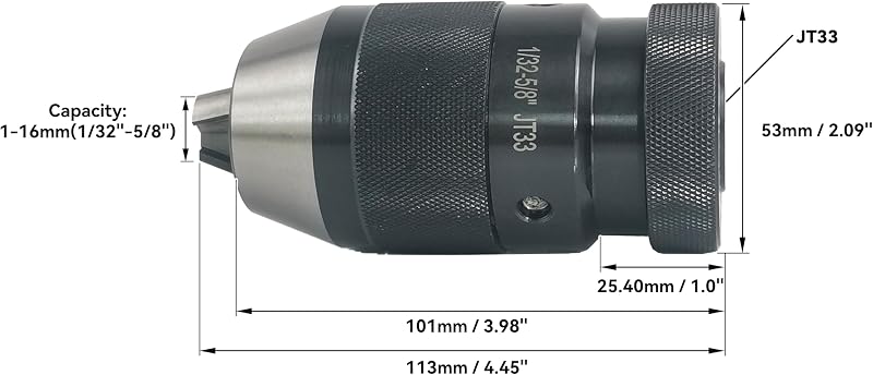 Portabrocas autoapriete JT33 1/32-5/8