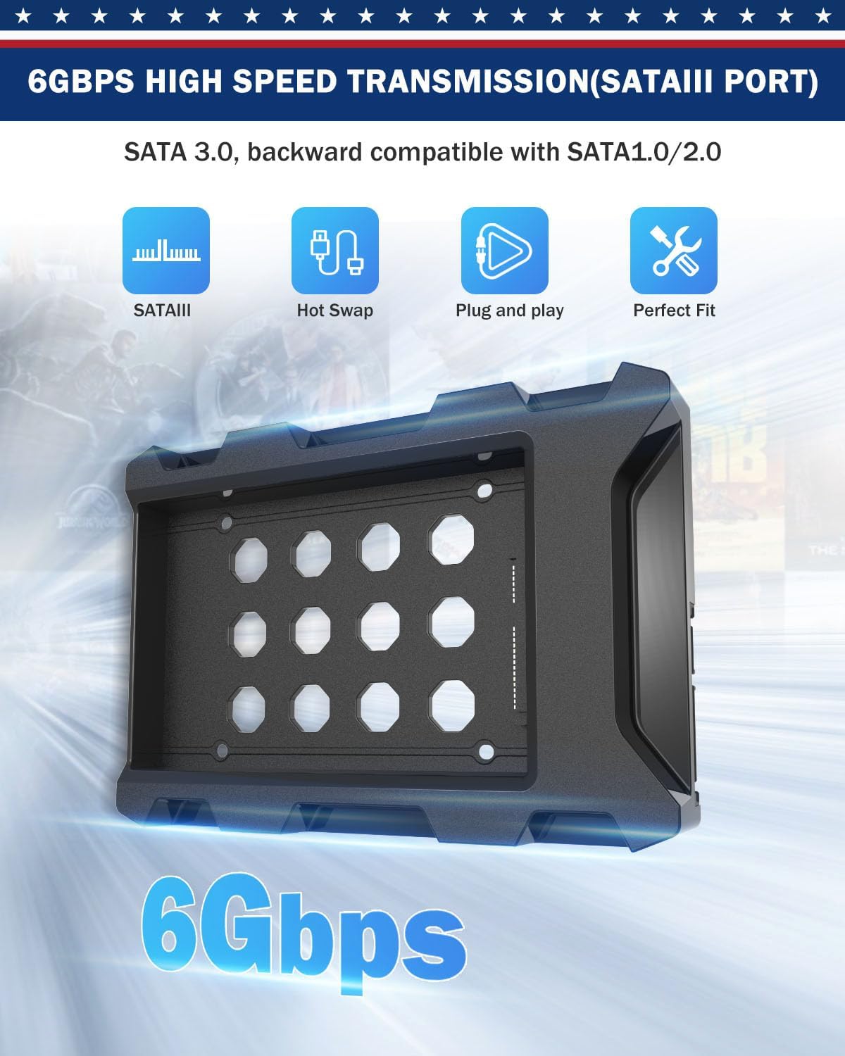 Adaptador SATA 2.5 a 3.5 pulg SSD pack 4 unidades