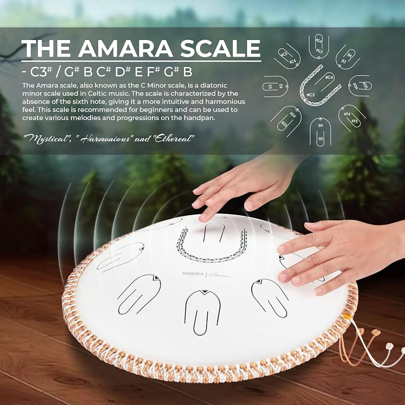 Tambor Lengua Acero 14pulg Amara Sobretono Octava