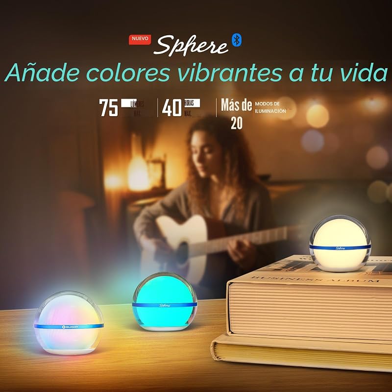 Luz nocturna inteligente RGB con control por app