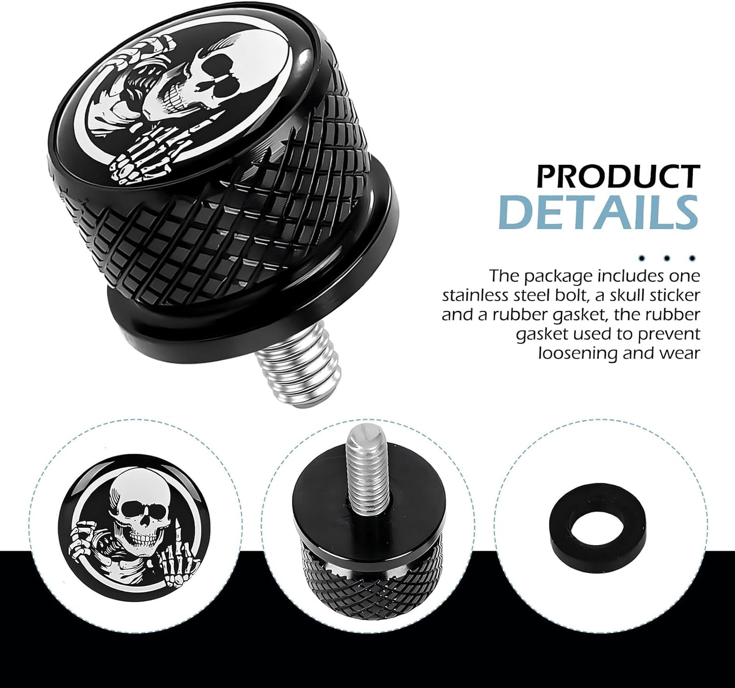 Perno asiento Harley Davidson con calavera comp Touring/XG/XL