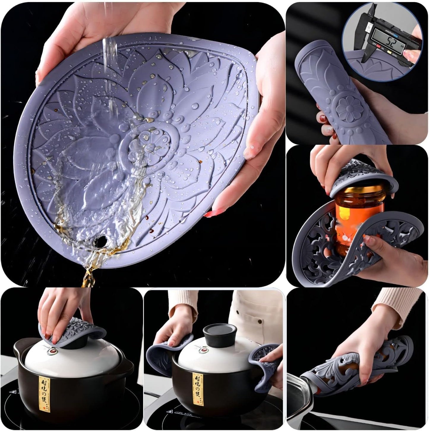 Salvamanteles silicona antiderrap para mesa tetera