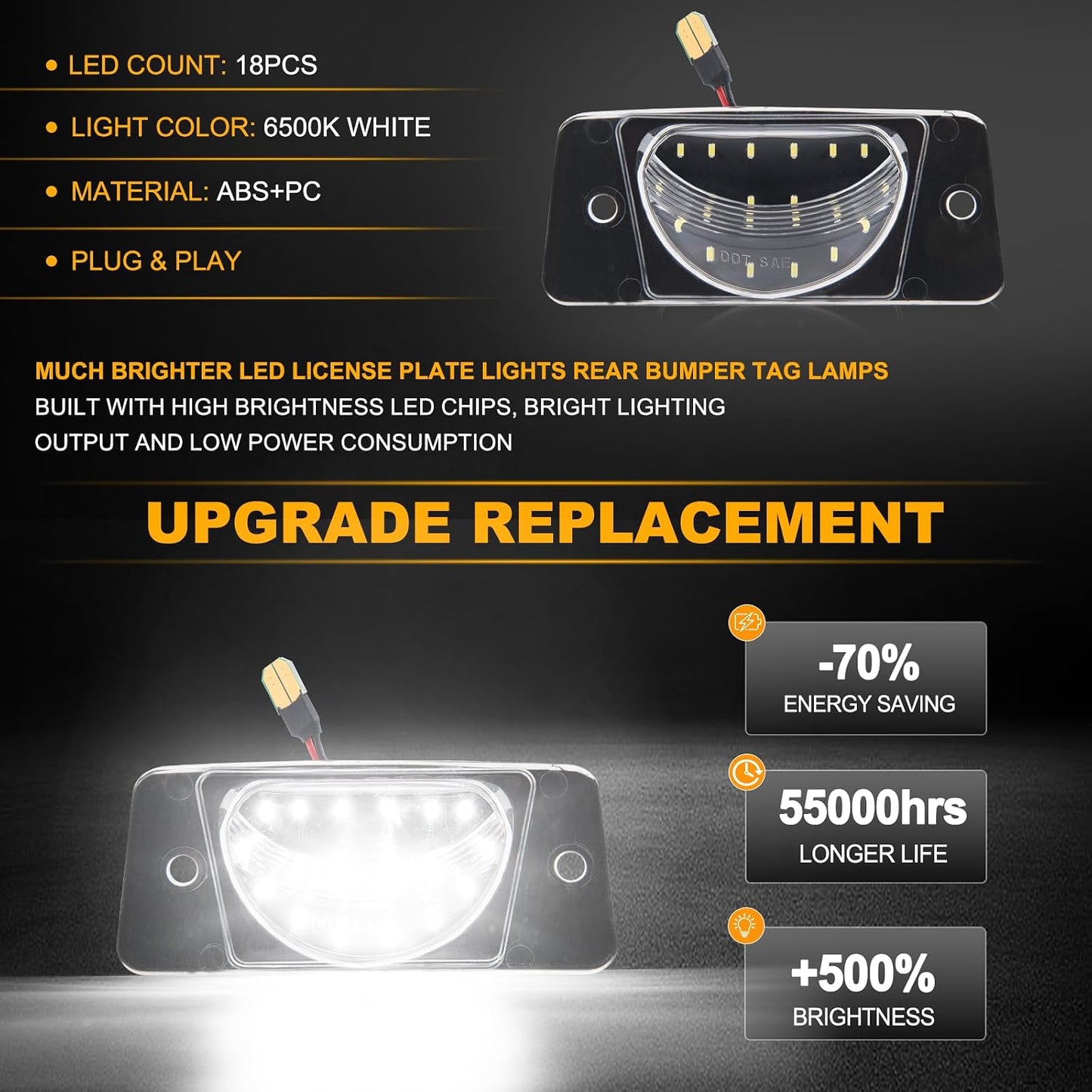 Lámpara LED placa matrícula comp Chevy Trailblazer GMC