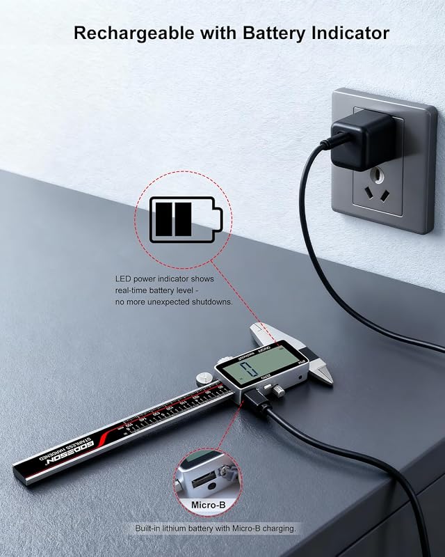 Micrómetro digital acero inox IP54 pantalla LCD 6pulg