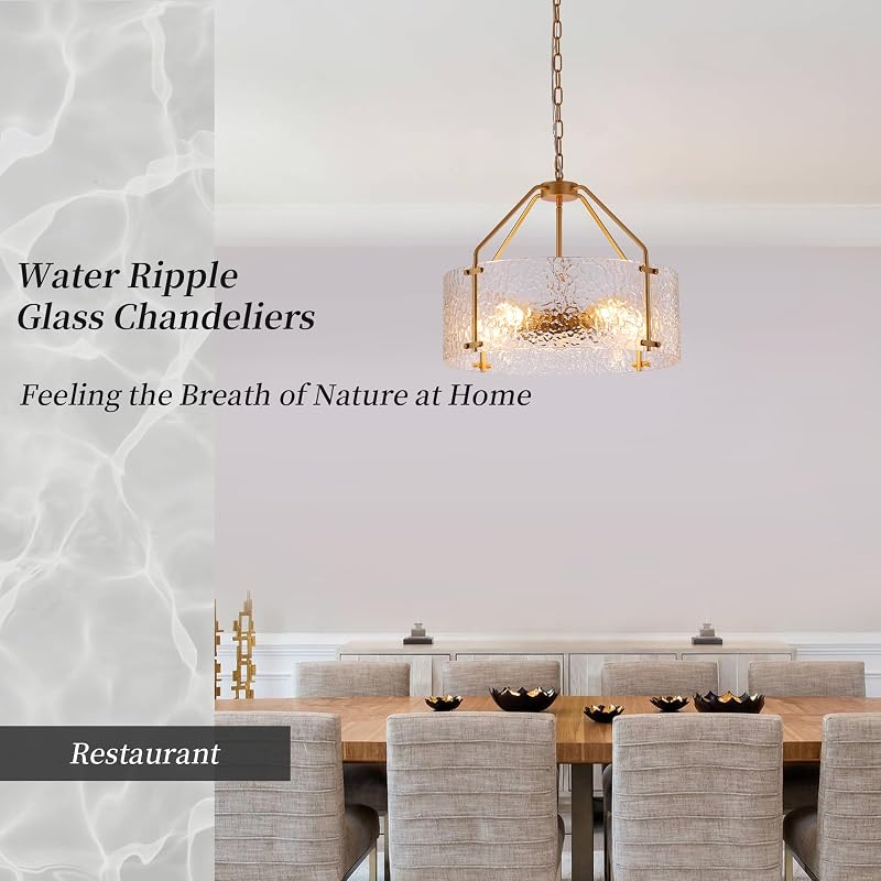 Candelabro vidrio dorado 20pulg 5 luces